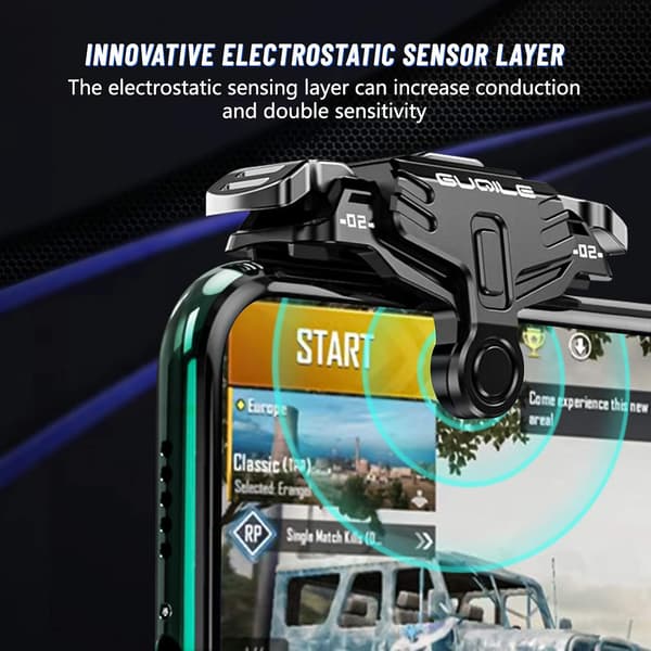 PUBG Mobile Game Controller Trigger, [2021 Uppgraderad Version] Spelkontroll Triggers Känslig Skjutning Gamepad Jo