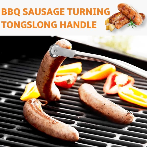 2-pak BBQ Pølsetang — Ideel til grillning og vending