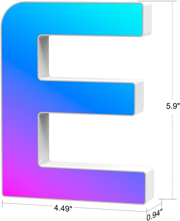 Lysande bokstäver LED-lampor Bokstäver-E (15 cm)