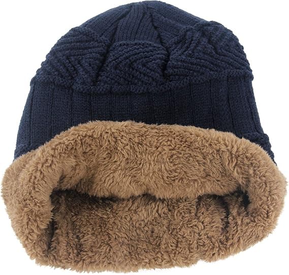 Dam Tjock Varm Vintermössa Slouchy Skully Stickade Mössor, Hub