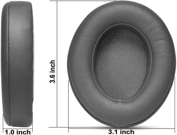 1 par ørepuder kompatible med Beats Studio 2.0 og 3.0, grå