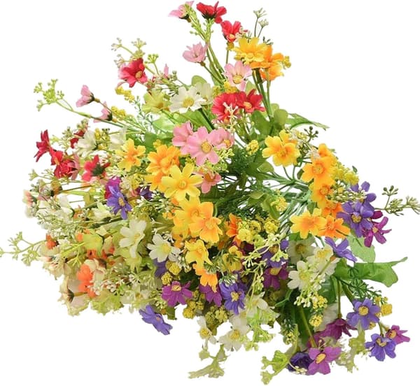 Bundter kunstige blomster kunstige silke tusindfryd vilde blomster