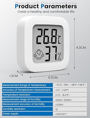 Hög noggrannhet Mini Digital Inomhus Hygrometer, Termometer, T
