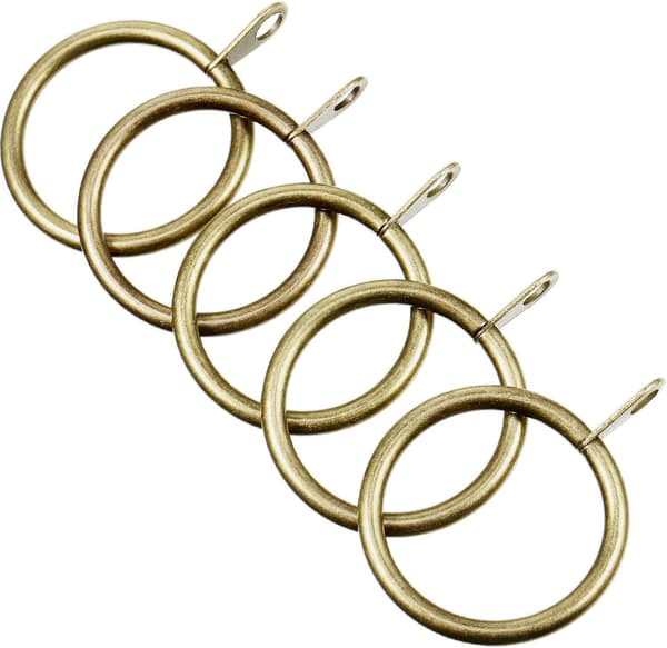 36-pack 38 mm innerdiameter metallmässingsringar för gardinstång