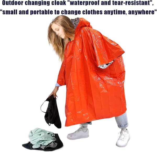 4-pack regnjackor för utomhusbruk, överlevnad, camping, vandring