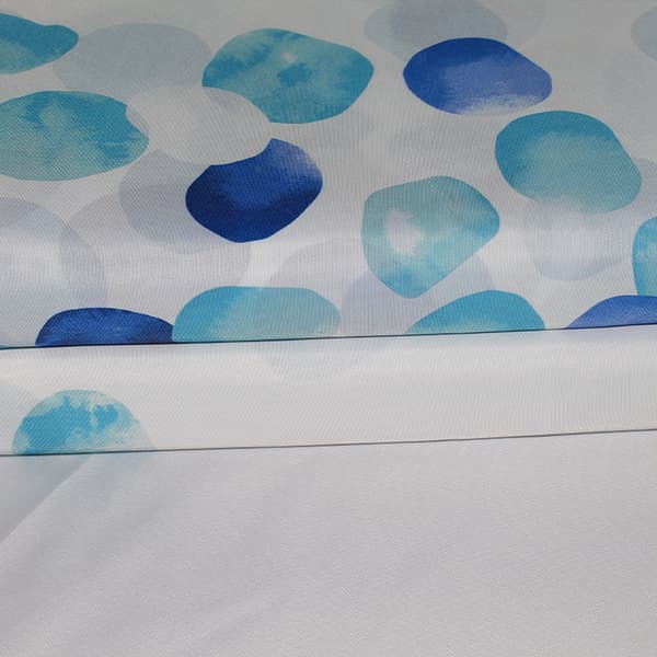 Duschdraperi Bredd 80 cm, Höjd 180 cm (blåa kronblad), pol