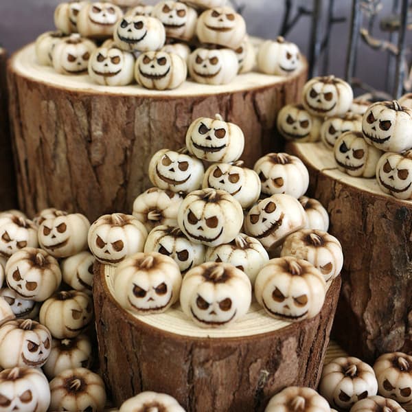 Halloweenpynt - små græskar 20 stk.
