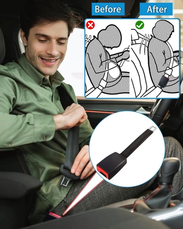 Sikkerhedsseler - 2 stk. - 25 cm - Universal - Sort