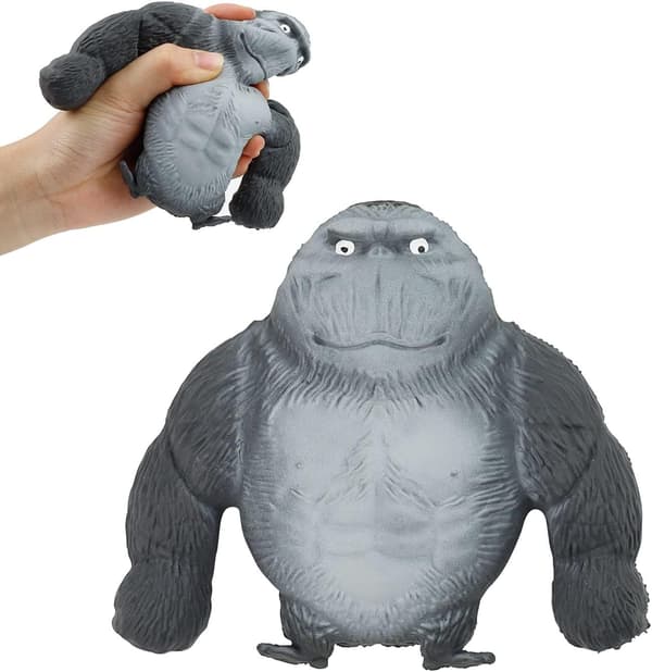 Anti-stress gorilla actionfigur, grå-sort anti-angst g