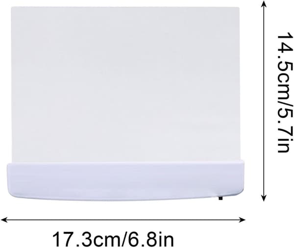 Transparent LED-bokmärkeslampa, trådlös (vit)