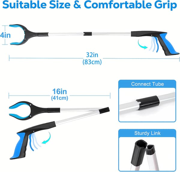 Gripverktyg - Extra långt hopfällbart grip- och räckviddsverktyg