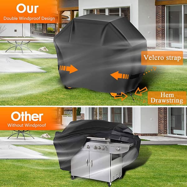 Premium Grillovertræk (145 cm L x 61 cm B x 117 cm H, Sort)