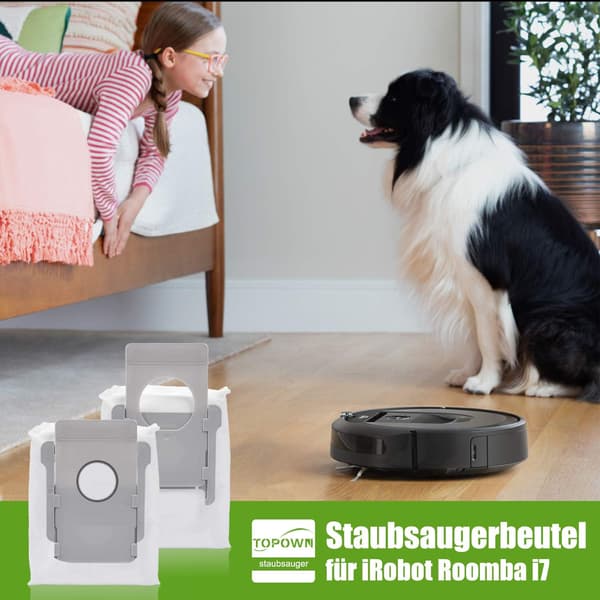 10-pak støvsugerposer til iRobot Roomba i7 i7+/i7Plus E5 E6 E7 - Erstatningstilbehør til Clean Base