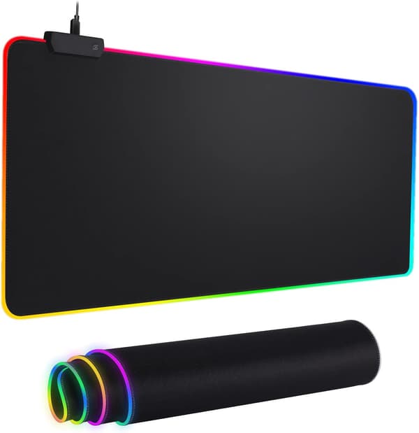 RGB musemåtte LED musemåtte, stor musemåtte, LED og stor