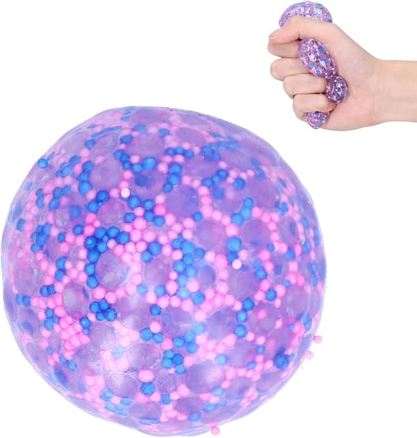 Stressbolde, Squishy Bold (Lilla), Klemmelegetøj, Fidgetlegetøj