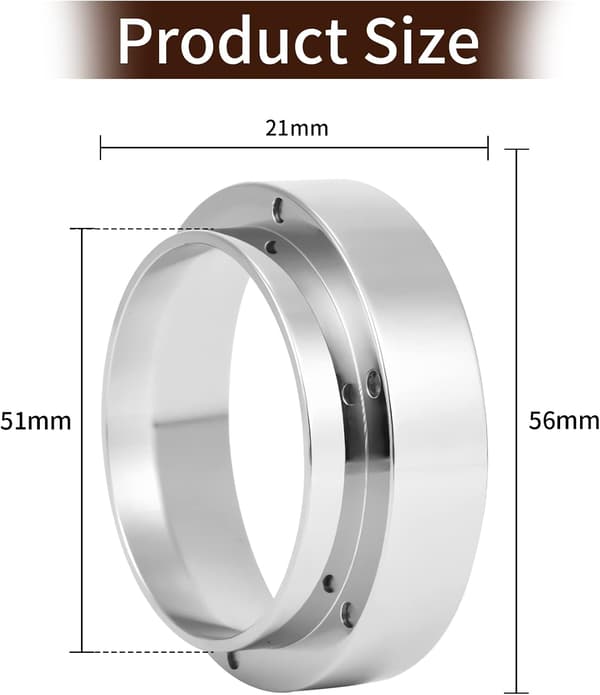 Doseringsring til espressomaskiner, 51 mm doseringsring kaffemaskinetilbehør (1 stk)