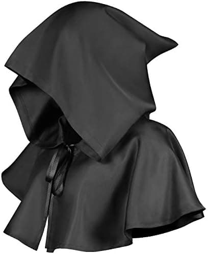 Middelalderlig broderhættebadekåbe Unisex middelalderkappe kort kappe