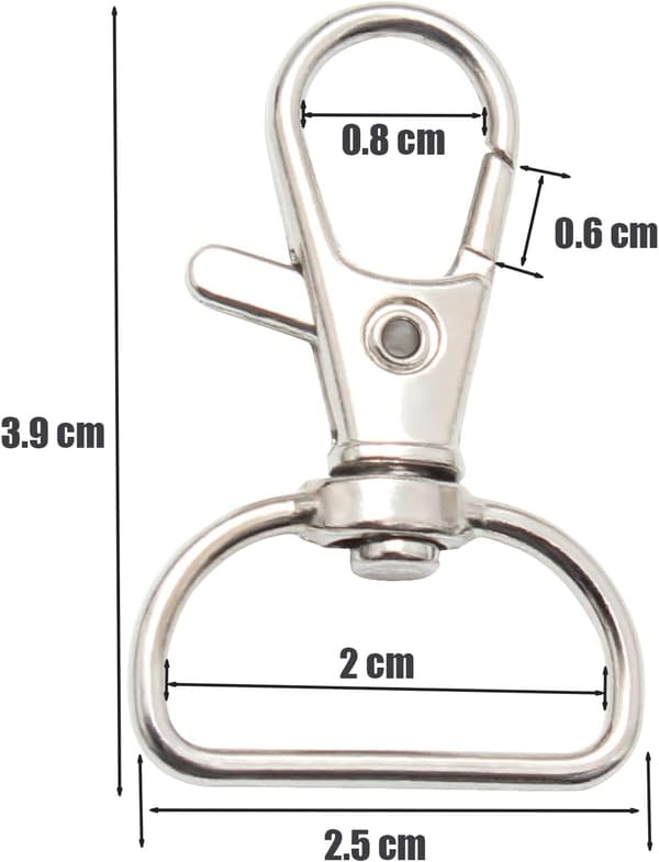 Karbinnyckelring, Nyckelring (10 stycken, 3,9 * 2,5 cm)