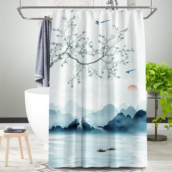 (80 x 180 cm) Duschdraperi Vit, Mögelresistent, Vattentät