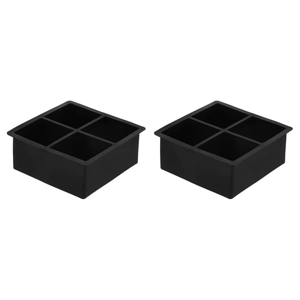 2 silikonisbitsformar, 4 isbitar per form, 11 x 11 x 5 cm bikakeisbitar för hem, hotell