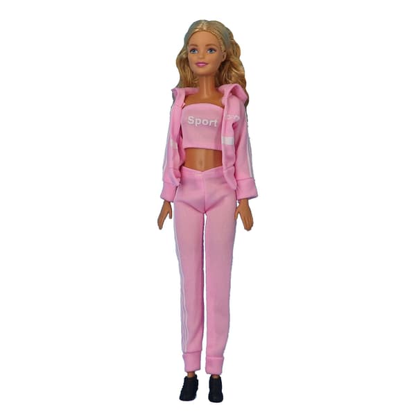 Barbie modekostym, 3 delar, 12 docktillbehör, för c