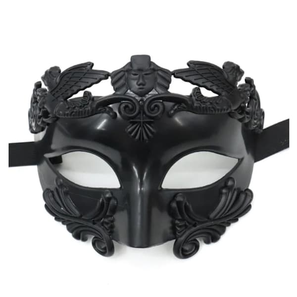 Sort mystisk maskerade maske til mænd Mardi Gras Halloween