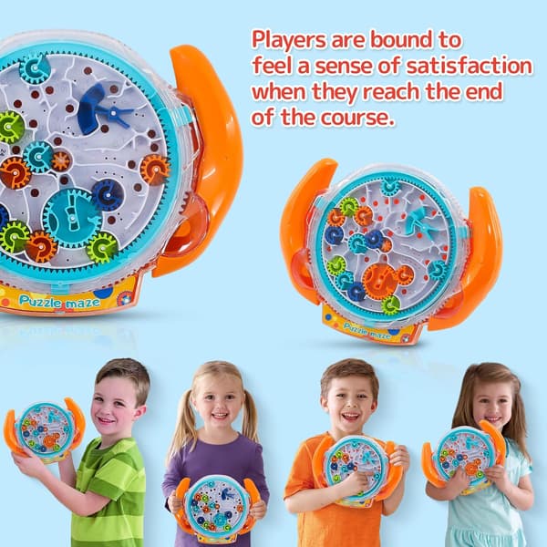 Hjernegåde til børn i alderen 3-8 år (orange), 3D labyrintgåde til