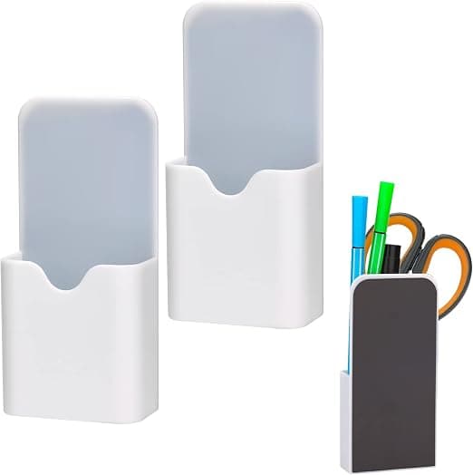 Pennfodral, vit, 2 stycken, magnetisk kylskåpsmagnet
