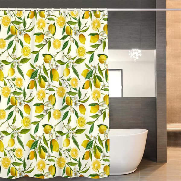 Duschdraperi 120x180cm Vattentätt Polyester Mögelresistent Förtjockat Polyesterduschdraperi (Citron Gul)