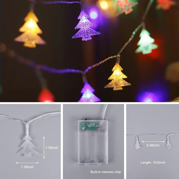 Julgransformade ljusslingor, 6M 40 LED batteridrivna