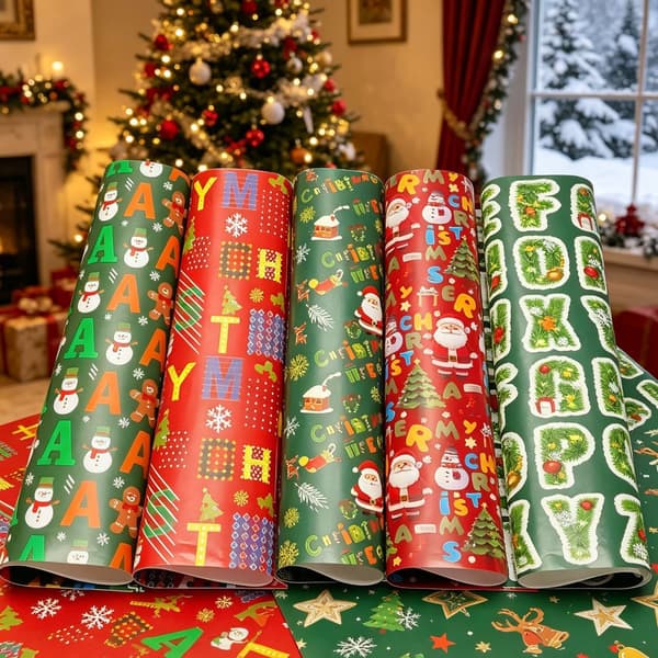 Julklappspapper för presenter, 70*100cm, 10 st, 5 stilar
