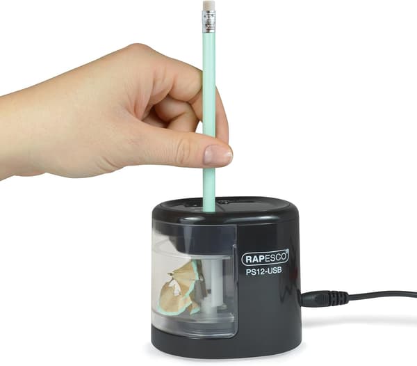 USB elektrisk blyantspidser, sort