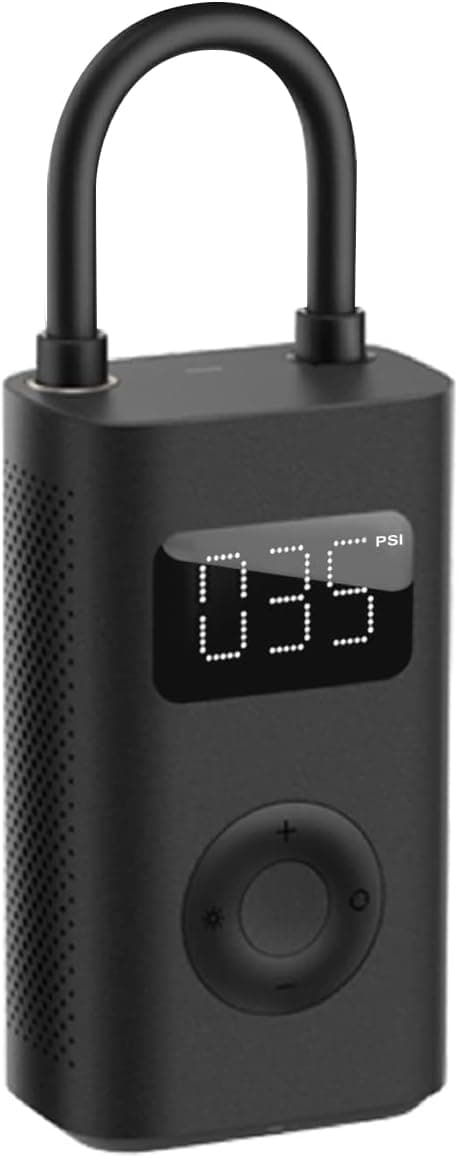 bärbar luftkompressor 1S-cykelpump däckpump bil elektrisk pump, Mini bärbar luftkompressor digital LED L
