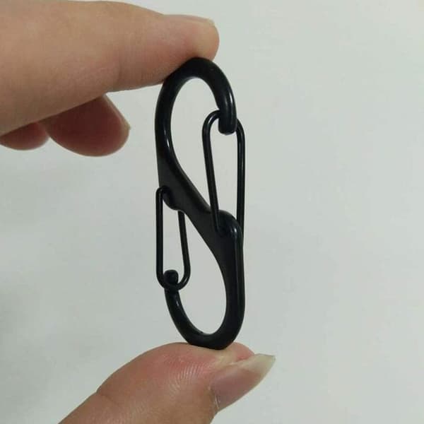 20 stycken Mini S-formade karbinhakar i aluminiumlegering