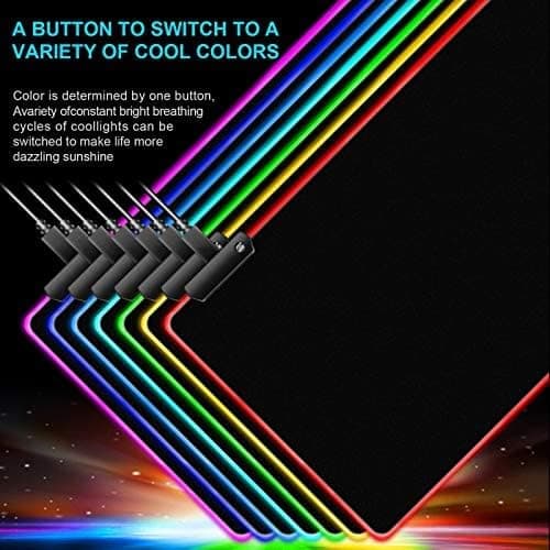 RGB musemåtte LED musemåtte, stor musemåtte, LED og stor