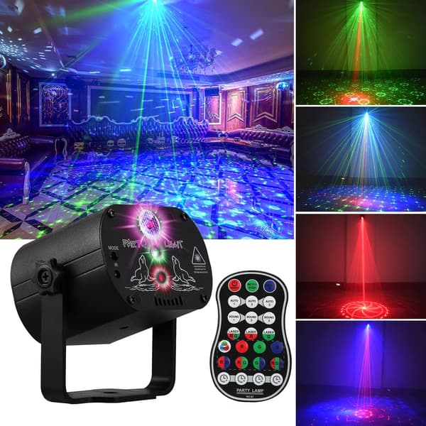 DJ Disco Scene Festlys, LED Lydaktiveret Laserlys