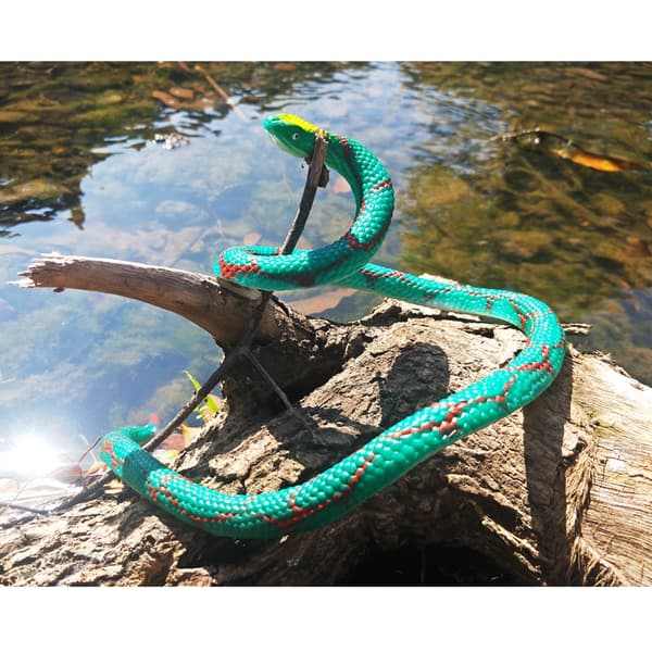 1 stk. simuleret gummislange, falsk rød python, dyrelegetøj, H