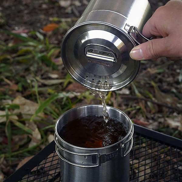Sammenfoldeligt krus - 304 rustfrit stål - 2 stk. - Camping Essential