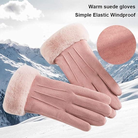 Handsker damer efterår og vinter touchskærm plus fløjlskrig