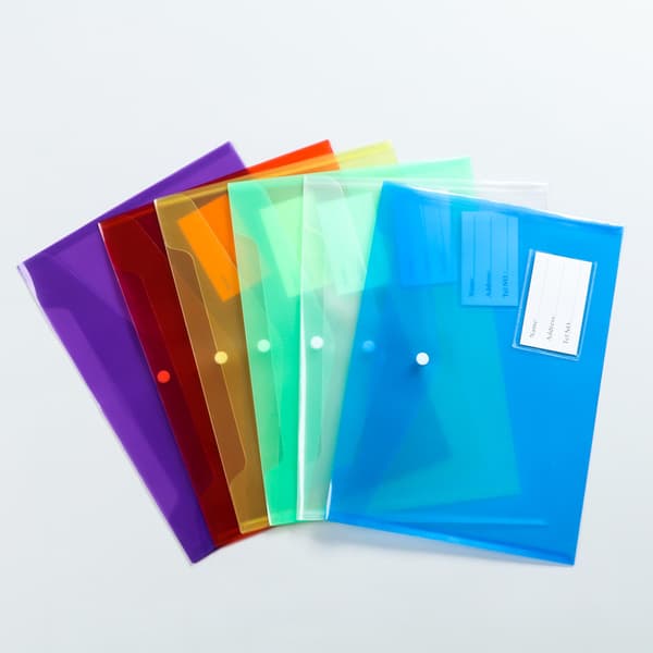 Mapp (10-pack) Mappar A4 Plastfickor Dokument Skola Kontor Pappersarkivering