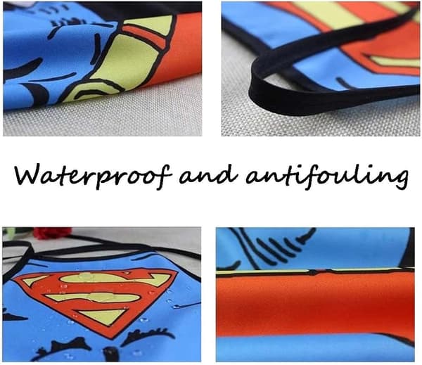 2 sæt køkkenforklæder - Superman-version til mænd og kvinder, parforklæder