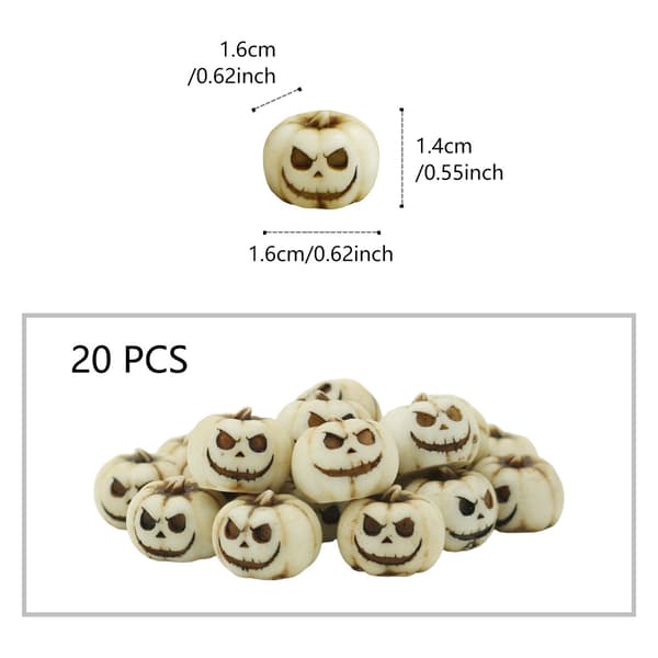 Halloweenpynt - små græskar 20 stk.