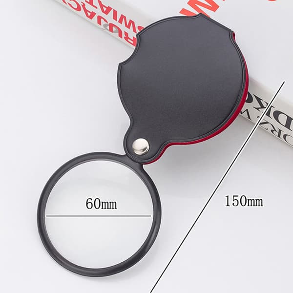 2 st kampanj, AGILITY Mini vikbart förstoringsglas i läder