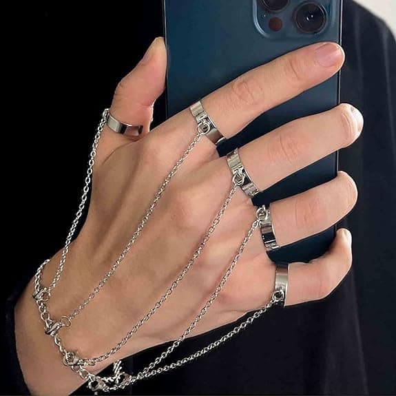 Boho lagerringarmband silver slavarmband vint