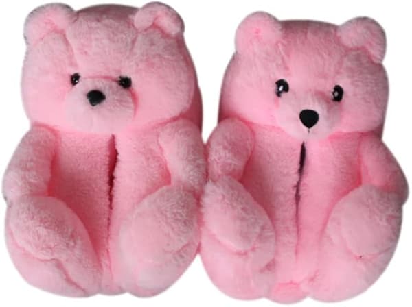 Hjemmesko til kvinder med plys, bamse, hjemme, indendørs, bløde,