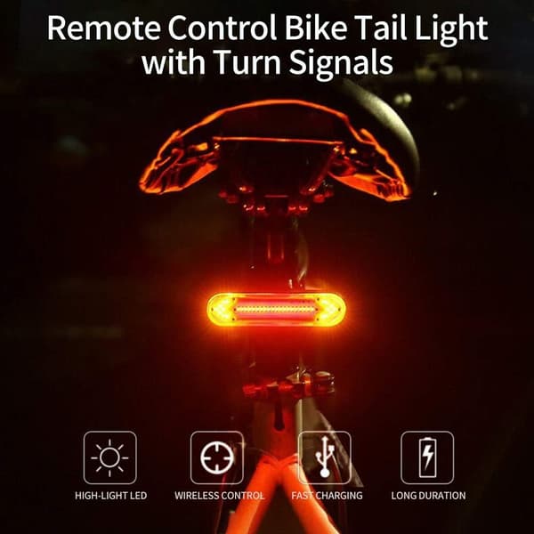 Cykelbaglygte - USB Genopladelig
