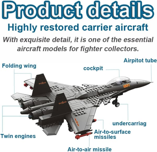 Hangarfartygsbaserat militärflygplan stridsflygplan flygvapen byggsats B