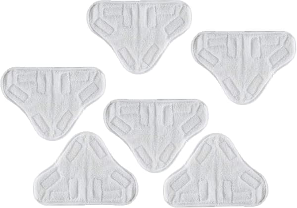 Sæt med 6 vaskbare mikrofiberklude til H2O H20 X5 dampmoppe