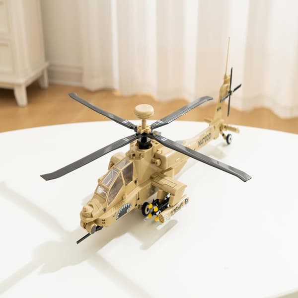 AH-64 Apache Helikopter Byggesæt - 255 Dele - Ai