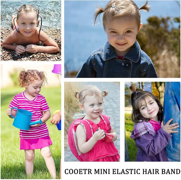500 Stykker Flerfarvede Mini Elastikker, Gummibånd Bløde Elastikker til Børnehår, Små Dreadlocks,